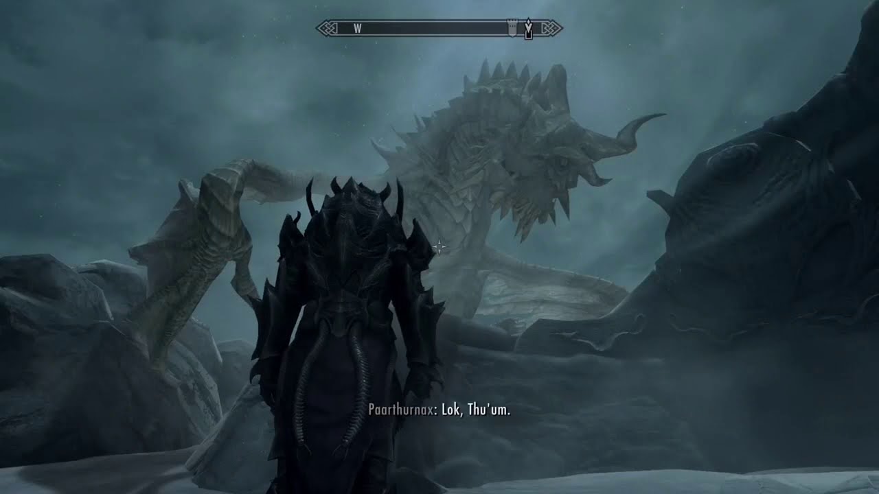 Meditating on the Word of Power with Paarthurnax in Skyrim