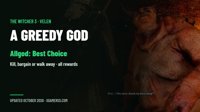A Greedy God in The Witcher 3: Best Choice for the Allgod, Every Outcome and Reward