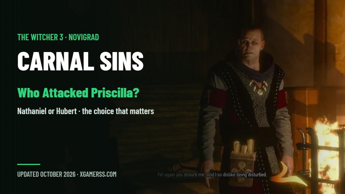 Carnal Sins in The Witcher 3: Who Attacked Priscilla, the Autopsy Clues and Nathaniel or Hubert