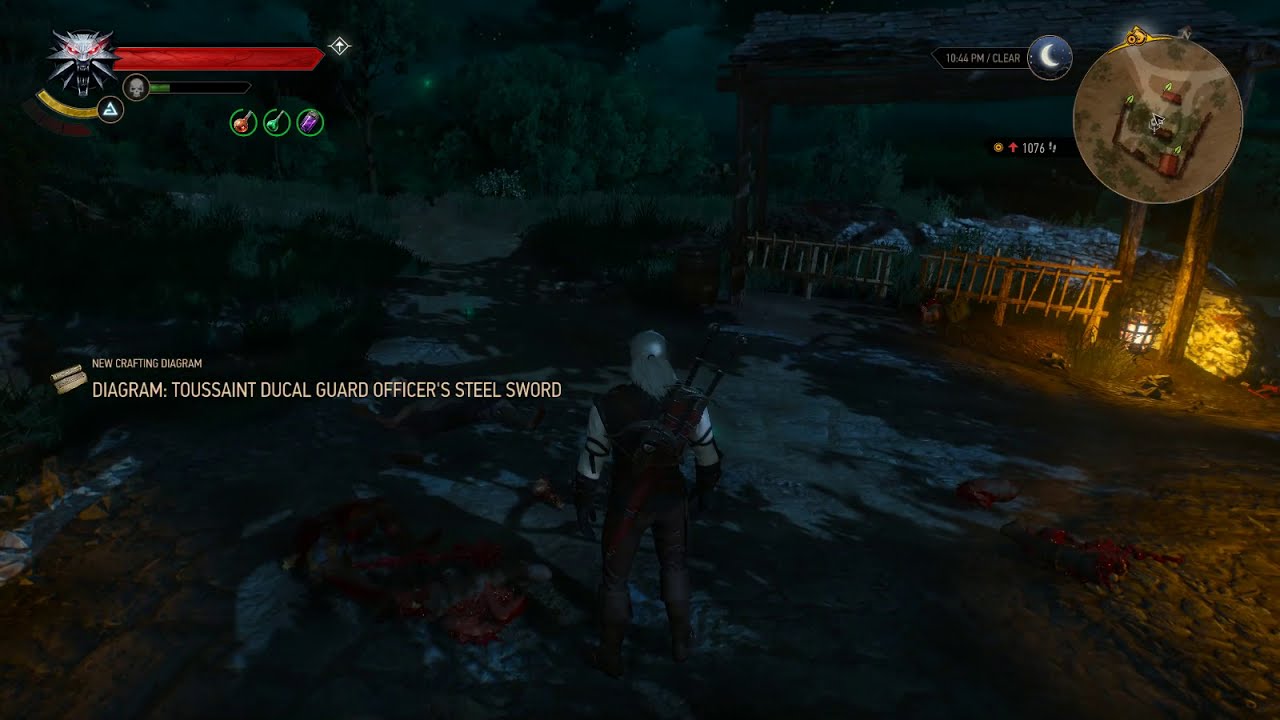 Diagram: Toussaint Ducal Guard Officer's steel sword reward from The Inconstant Gardener