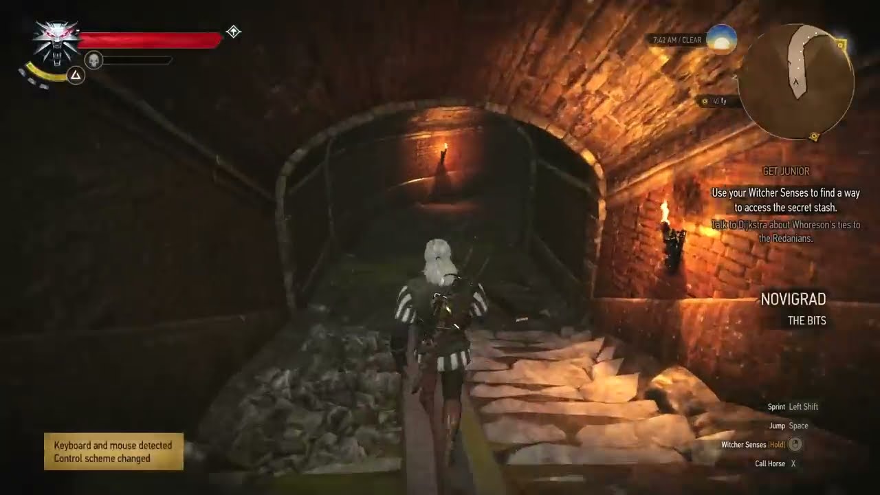 Secret stash passage in Whoreson Junior's arena
