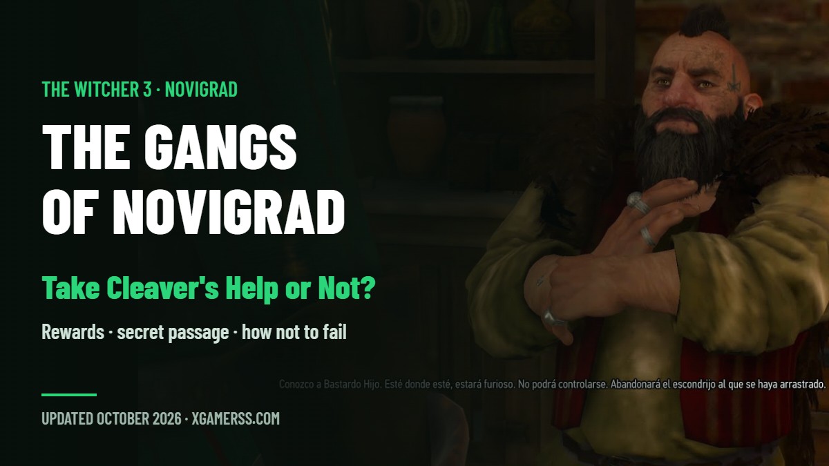The Gangs of Novigrad in The Witcher 3: Should You Take Cleaver's Help, the Rewards and How Not to Fail It