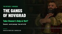 The Gangs of Novigrad in The Witcher 3: Should You Take Cleaver's Help, the Rewards and How Not to Fail It