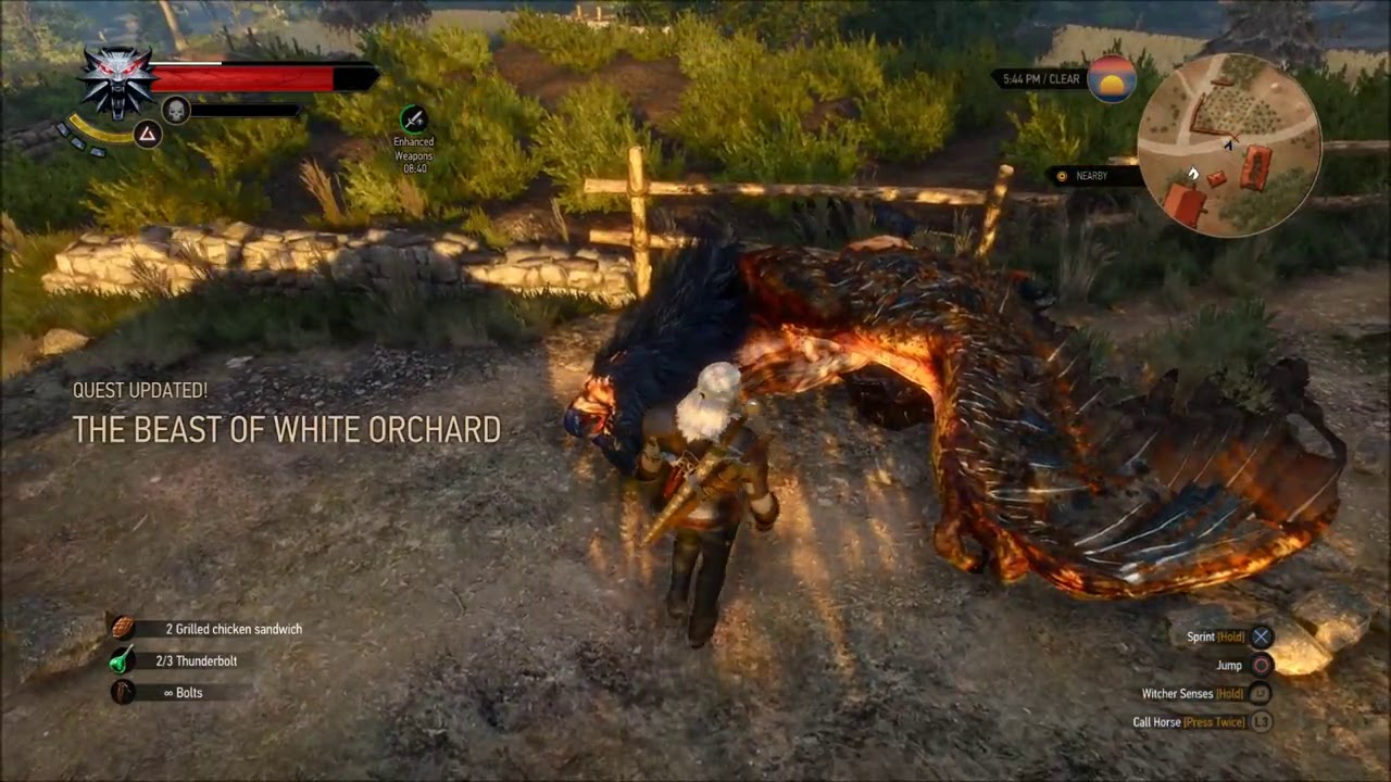 The Beast of White Orchard quest completed after killing the griffin