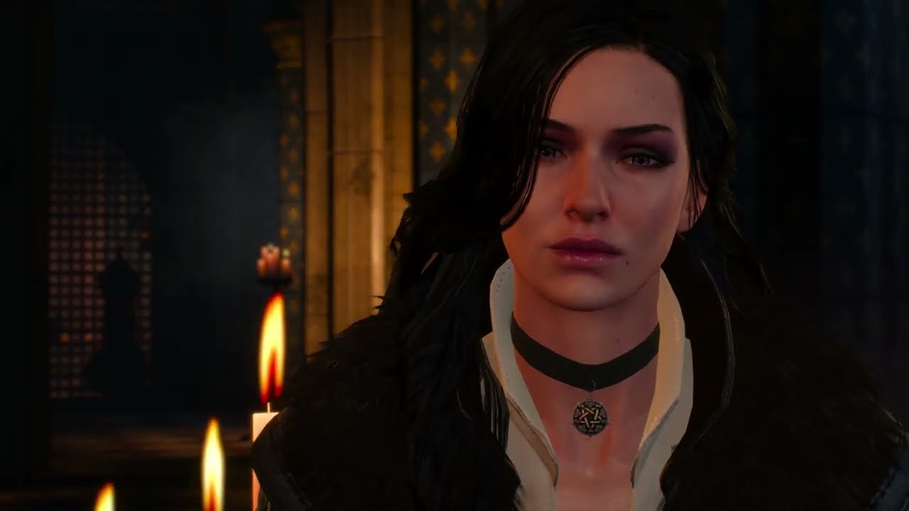 Yennefer in her quarters in the Vizima palace during Imperial Audience