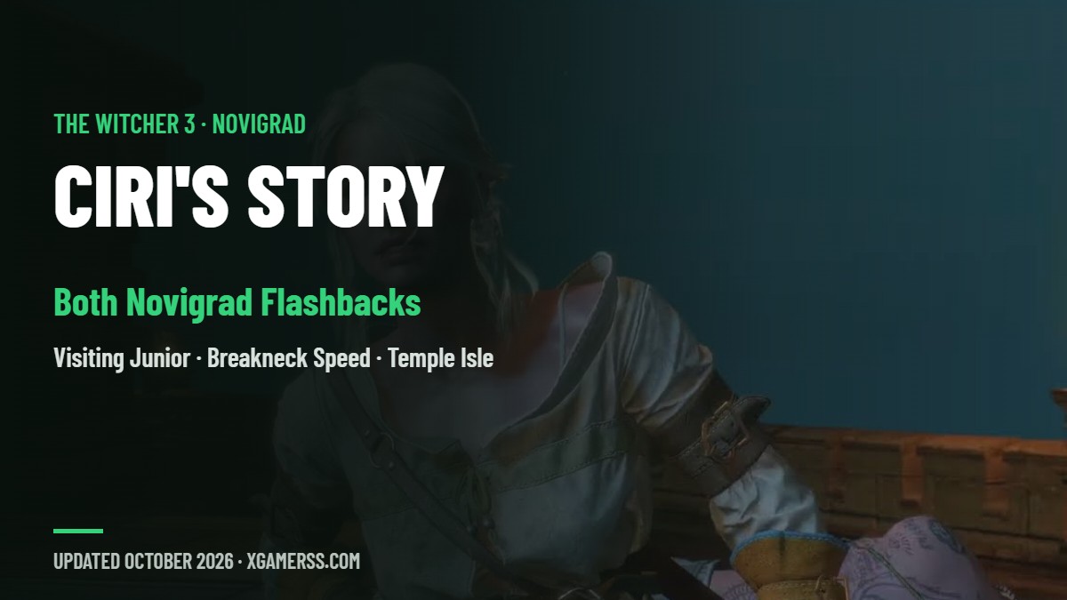 Ciri's Story in Novigrad: Visiting Junior and Breakneck Speed Walkthrough (Witcher 3)