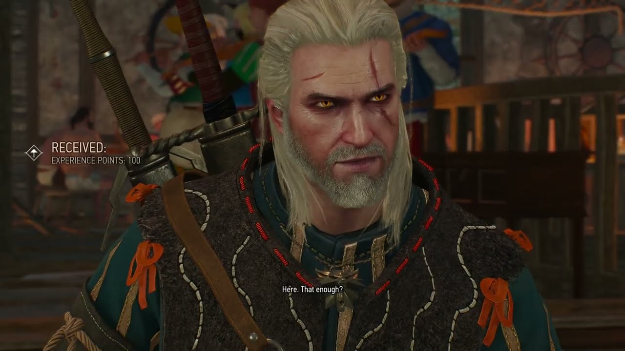 Geralt pays Captain Wolverstone 1,000 crowns for passage to Skellige