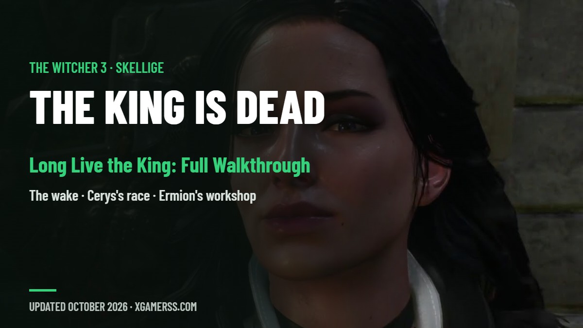 The King is Dead – Long Live the King in The Witcher 3: Outfit, Ermion's Workshop and the Kiss Choice