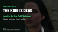 The King is Dead – Long Live the King in The Witcher 3: Outfit, Ermion's Workshop and the Kiss Choice