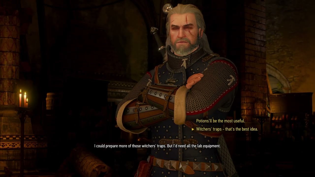 The council choice in the Battle of Kaer Morhen: potions or witcher traps