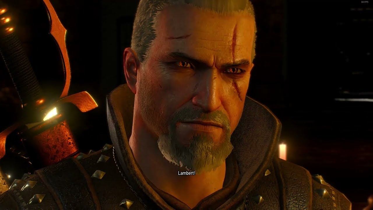 Geralt at Kaer Morhen with the other witchers during Ugly Baby